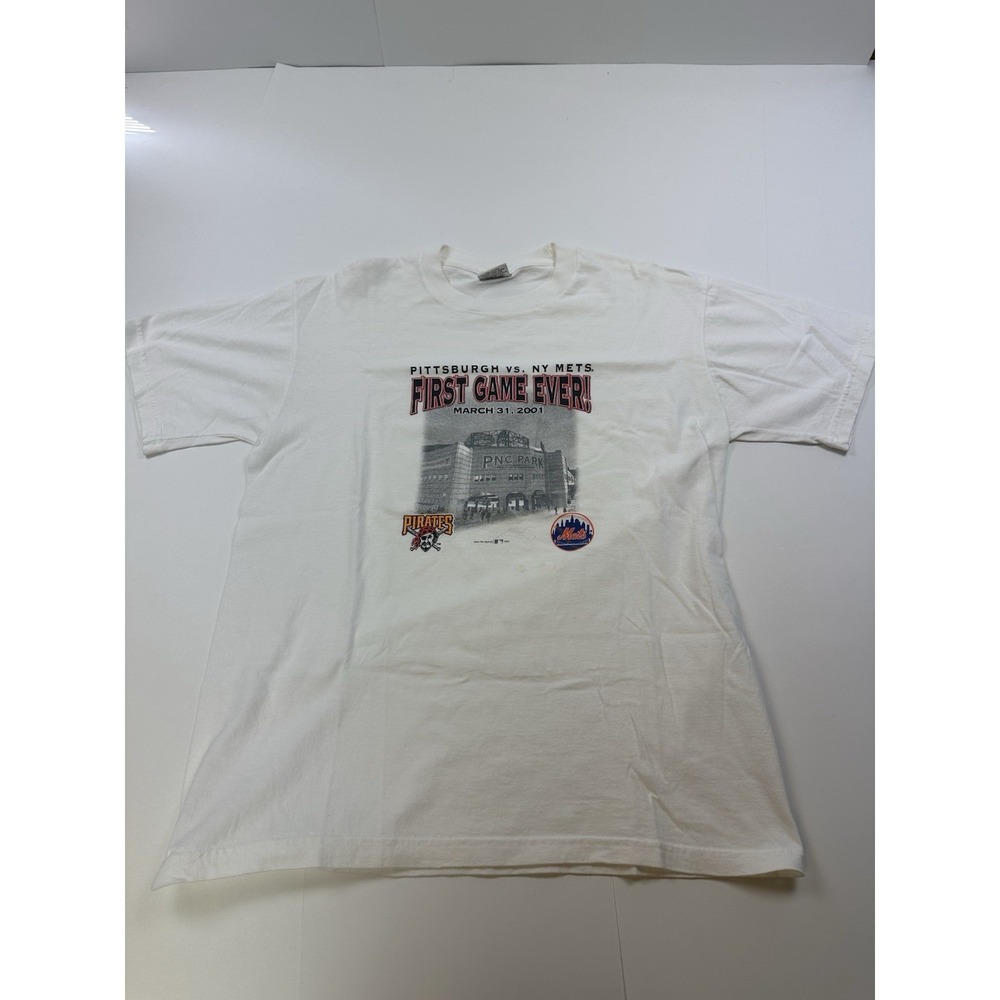 Pittsburgh Pirates PNC Park First Game Ever 2001 Shirt Adult Medium Vintage